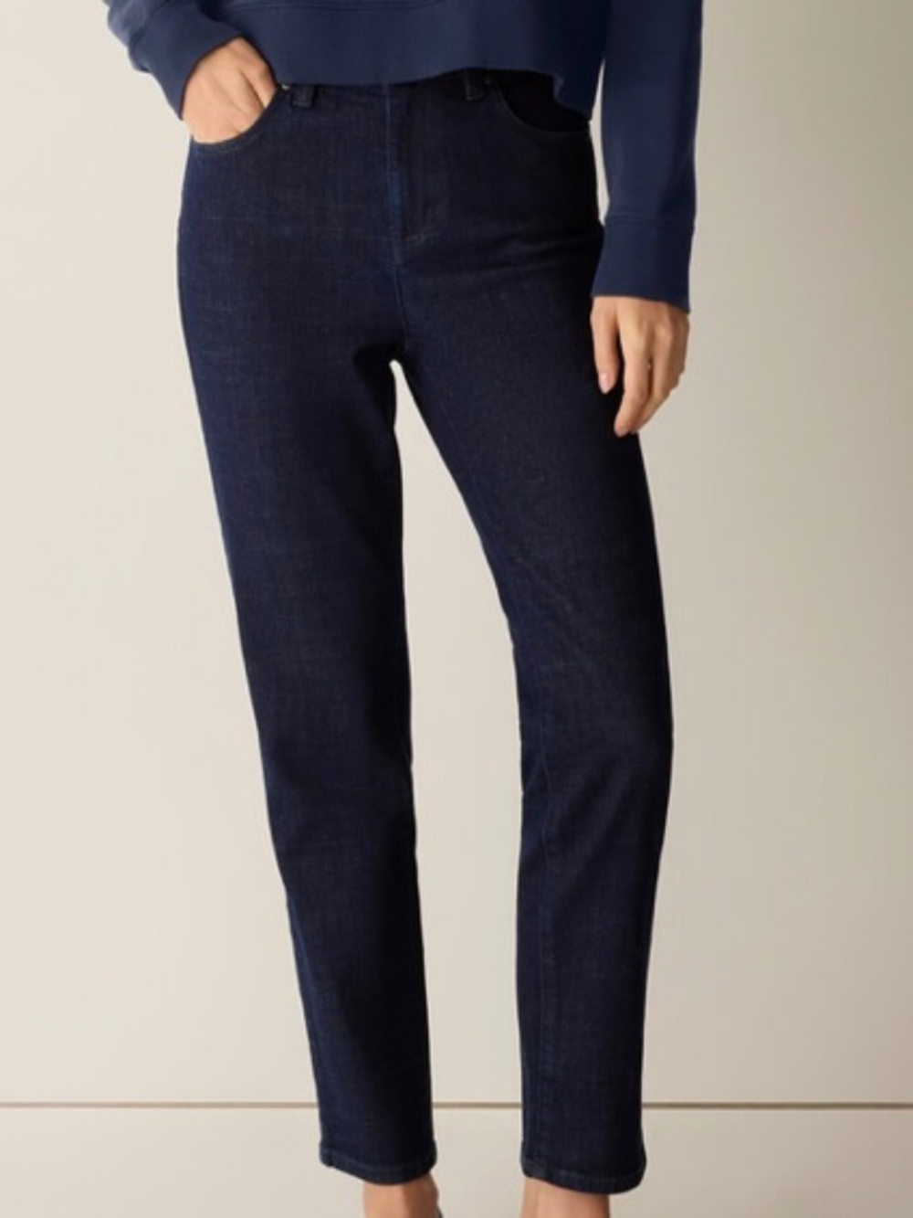 Cotton Stretch Denim Slim Jean Slim Fit, Ankle Length